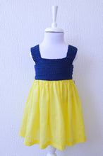 Load image into Gallery viewer, navy yellow dress
