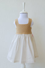Load image into Gallery viewer, Girls Beige Cotton Dress