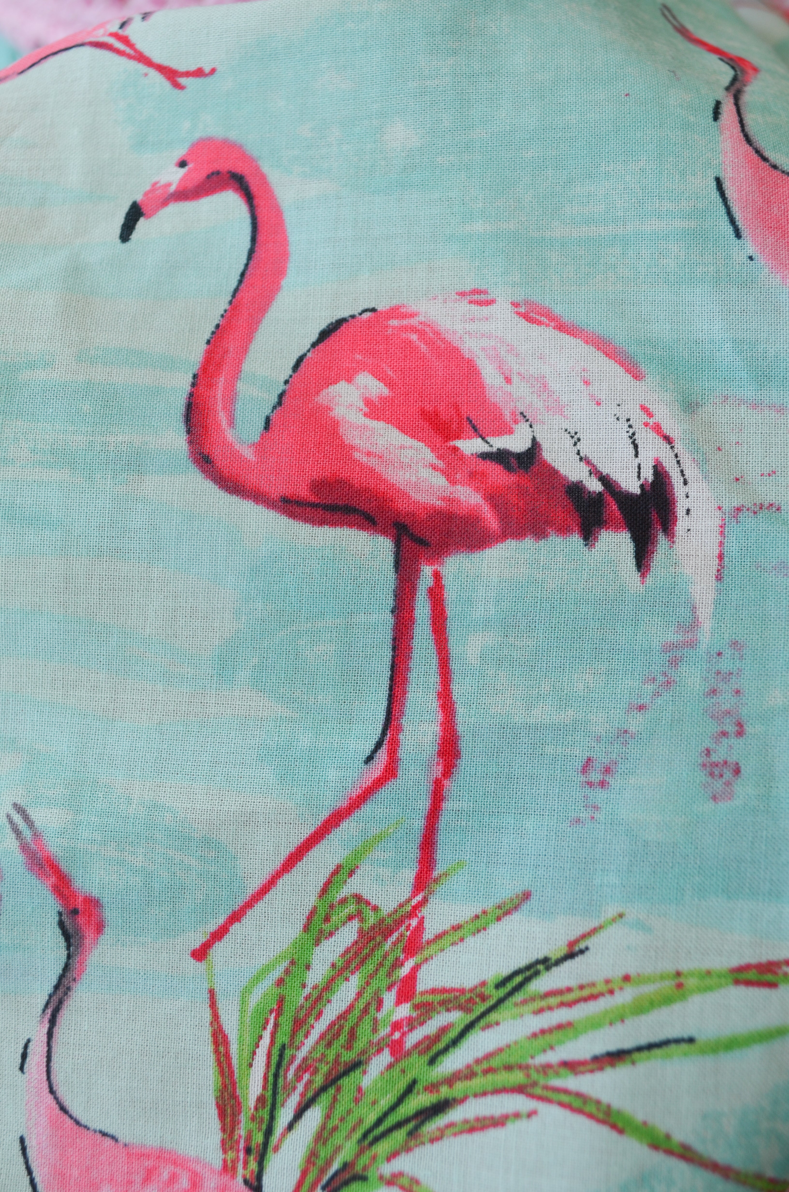 Pink Flamingo Print Dress
