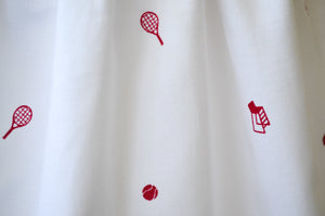 tennis print dress fabric